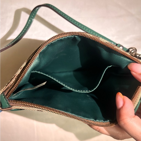 Signature Coach Wristlet with Green Accent Leather - Picture 8 of 8